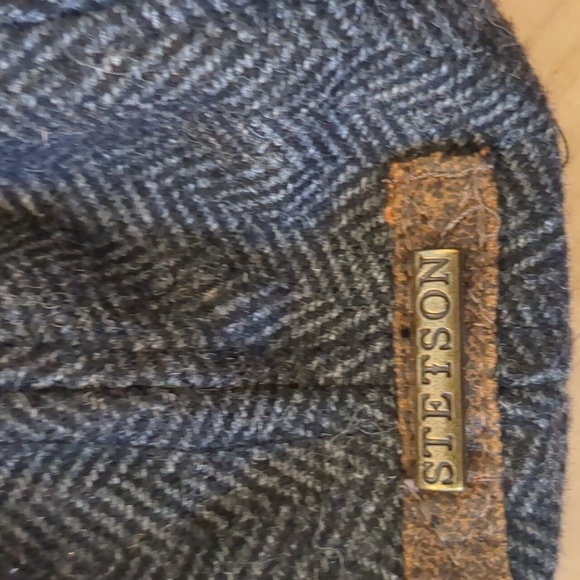 Stetson wool Herring bone newsboy hat size large/extra large mens inner elastic - Picture 2 of 7